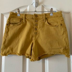 Universal Threads High Waisted Yellow Shorts